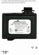 (20) Cooper Lighting SP20-MV Heavy Duty Switch Pack Power Pack 20A 120/277