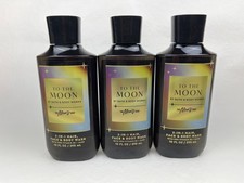 Lot of 3 Bath  Body Works To The Moon Men  s 3-IN-1 Hair Face Body Washes