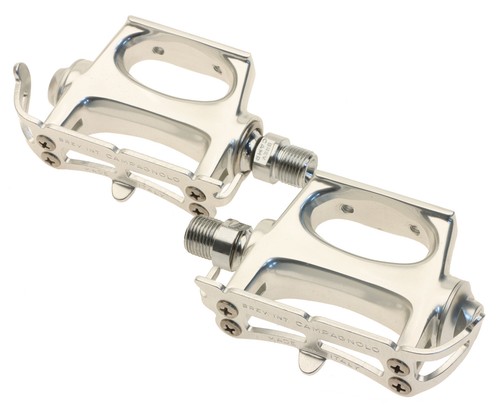 Campagnolo C Record Ergonomic 2nd Gen Pedals Medium Clips Pista Strada NOS NEW - 第 3/11 張圖片