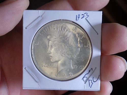 PEACE SILVER DOLLAR 1923 GEM BU BLAZER NICE 90% SILVER BLAZING LUSTER