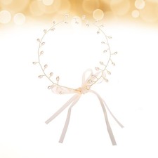 Bridal Pearl Ribbon Simple Headband Prom Hair Accessories Wedding Headbands
