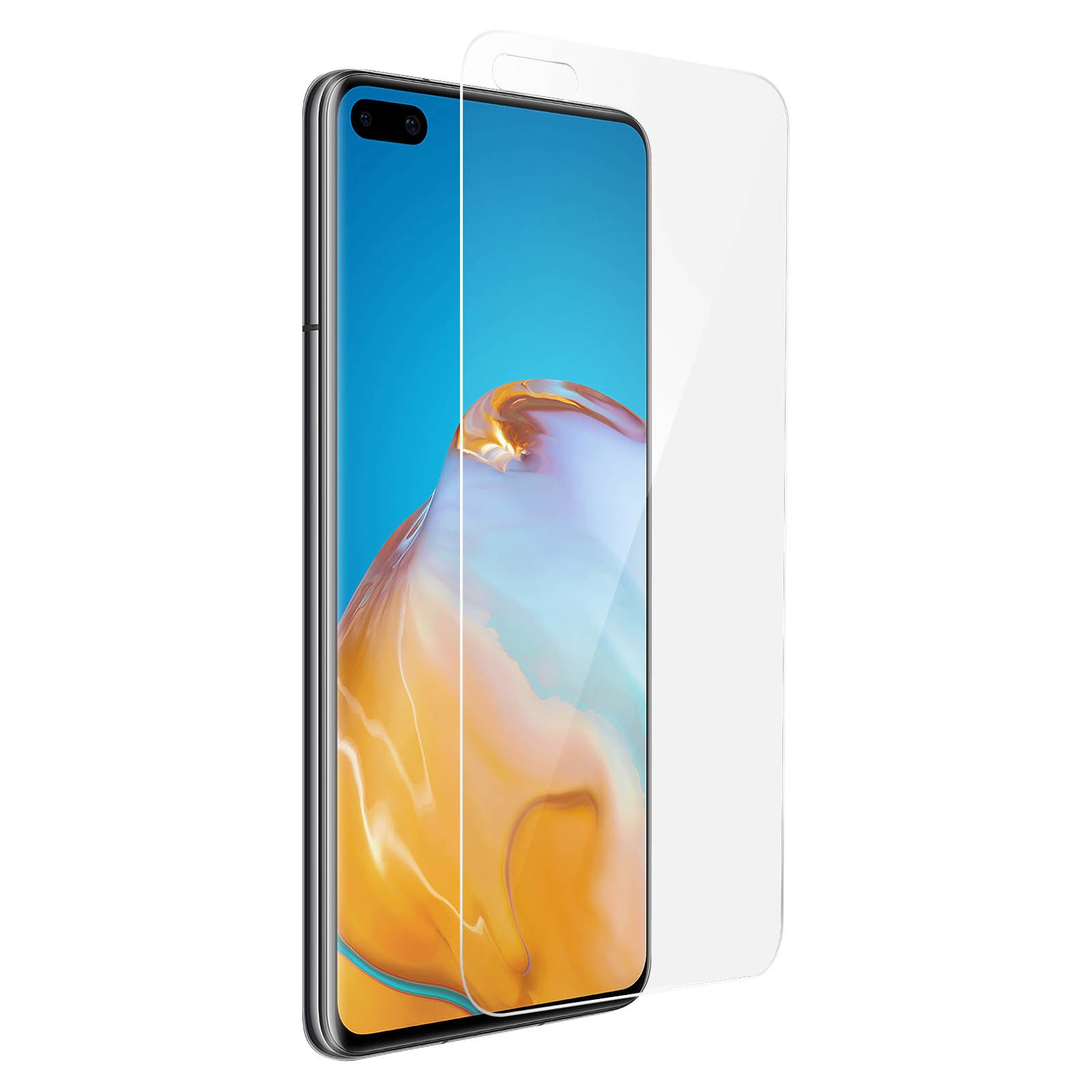 Verre trempé premium Huawei P40 indice 9H épaisseur 0,33 mm finition biseautée