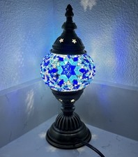 Handmade Stained Glass Mosaic Table Lamp Light Turkish Moroccan For Home Decor