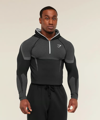 GymShark Onyx 5.0 Seamless Hoodie Light Grey V5 XLarge IN HAND | eBay