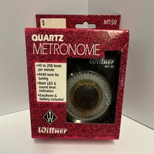 Wittner MT-50 Quartz Metronome LED  Sound Indicators Tested Working Open Box