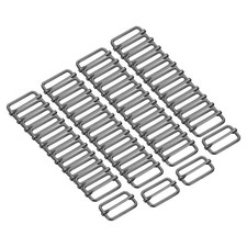 50Pack Slide Buckle 1 1/2" Tri-Glide Slides Adjuster Strap Slider, Grey