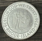 VINTAGE RHODE ISLAND COMMEMORATIVE .999 FINE SILVER ART ROUND - 1936 HALF DOLLAR