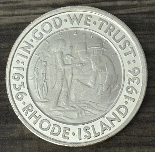 Photo of a 1936-P Rhode Island Commemorative Half Dollar from an eBay listing that sold on Jul 14, 2026