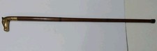 Vintage 35 In Brass Horse Walking Stick.