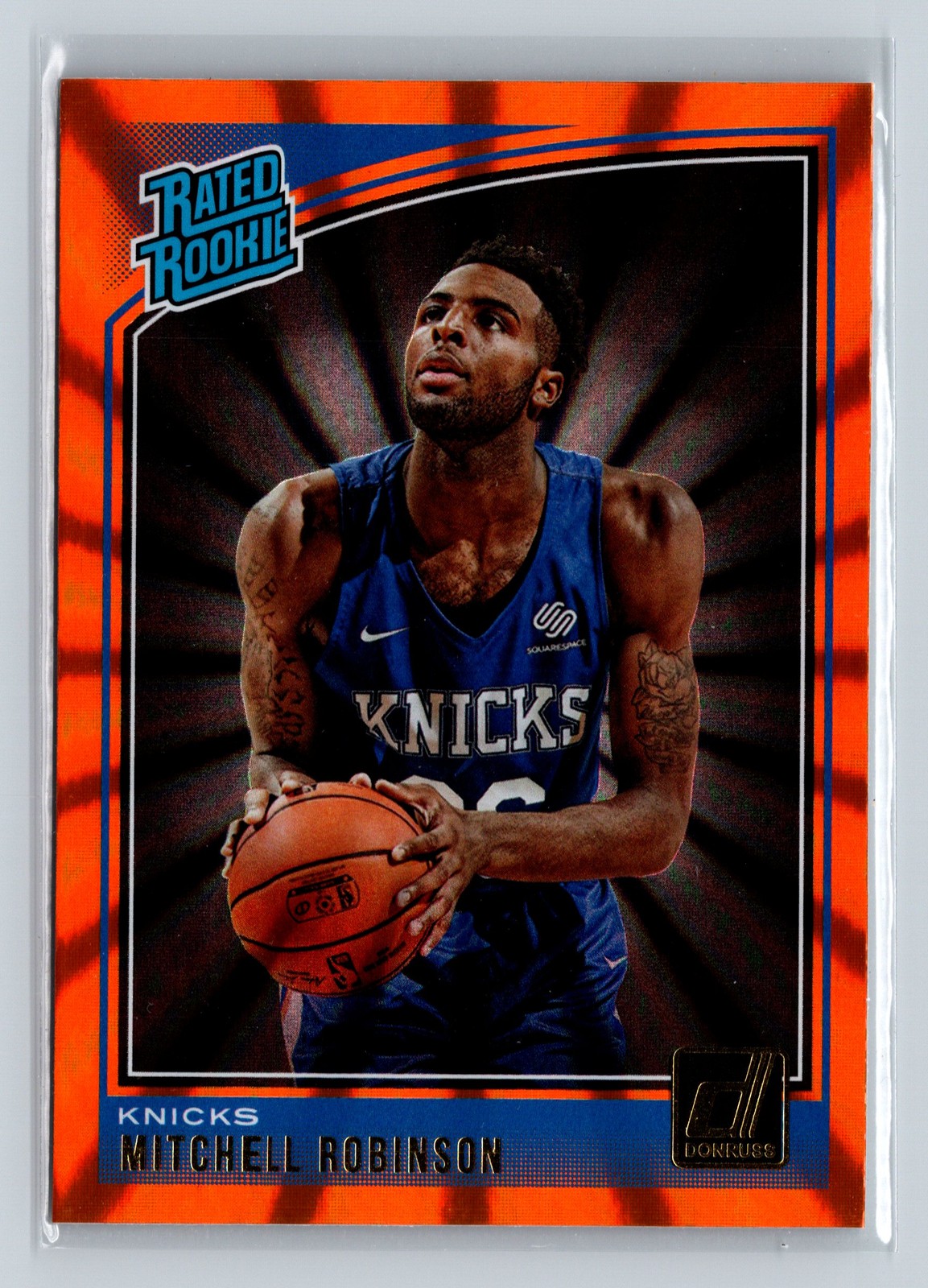 2018-19 Donruss #163 Mitchell Robinson Holo Orange Laser