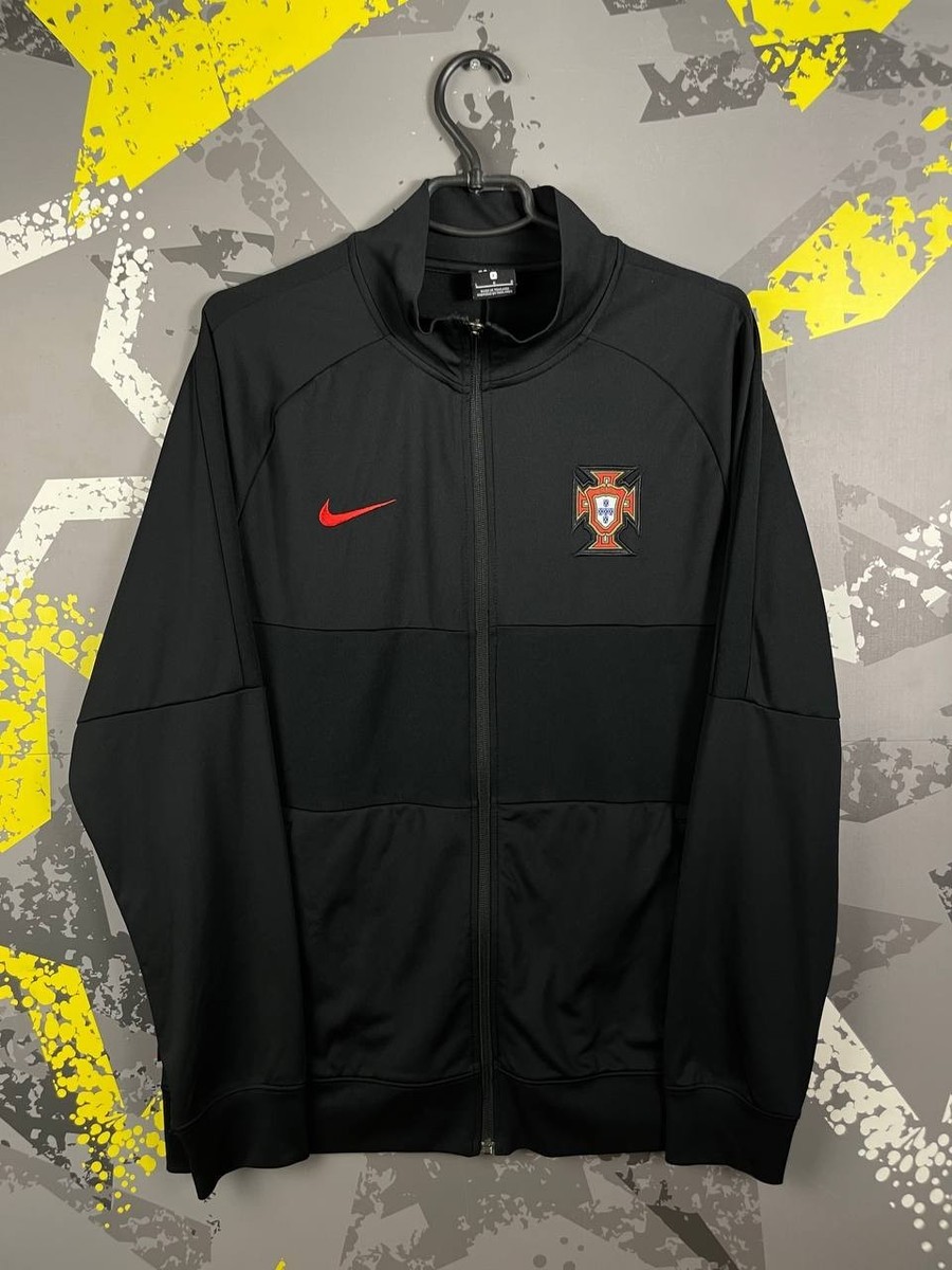 Portugal Team Training Football Soccer Jacket Black Nike Men Size