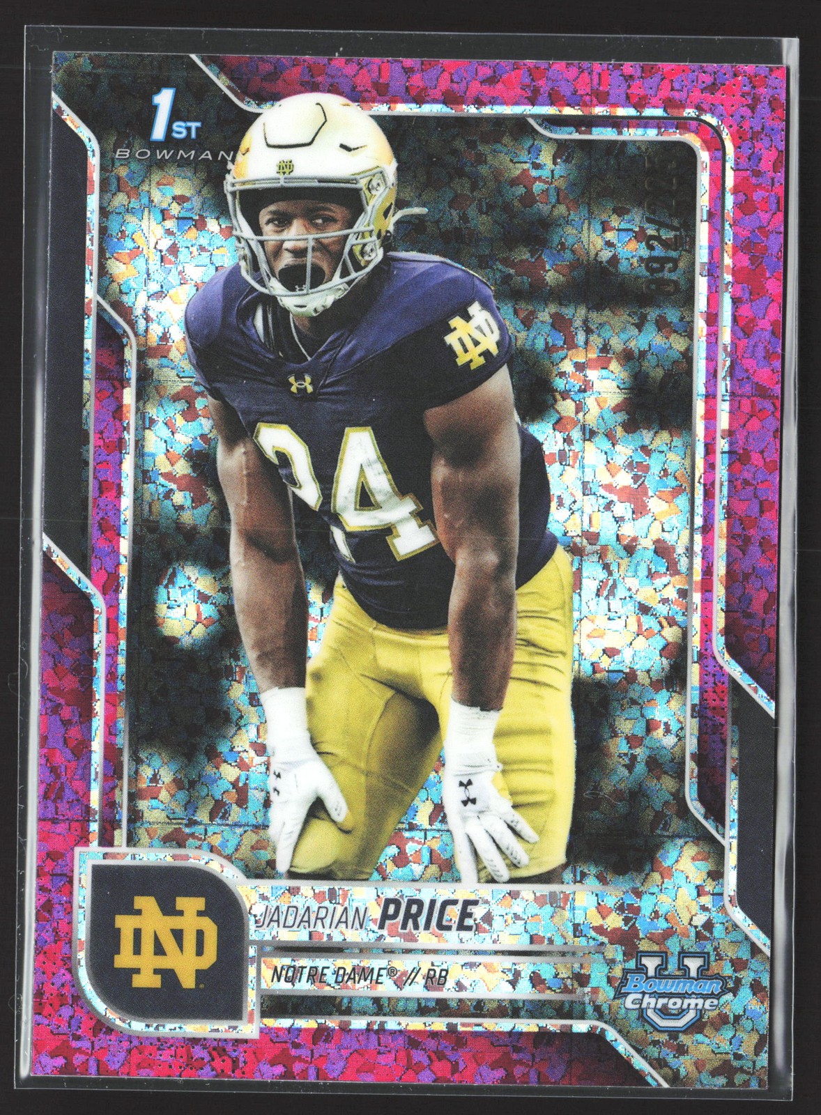 2025 Bowman U Chrome #117 /225 Jadarian Price Fuchsia Mini-Diamond Refractor