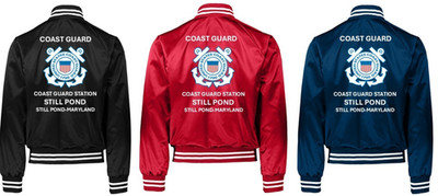 USCG*COAST GUARD STATION STILL POND-MD *SATIN JACKET *USCG OFFICIAL LICENSE