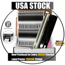 New Printhead for Zebra ZM600 Thermal Label Printer 79803M 203dpi USA STOCK
