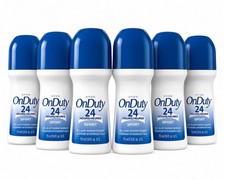 Avon On Duty 24 Sport Roll On Deodorant Antiperspirant 75ml Pack of 6