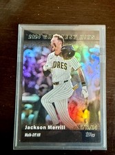2025 Topps Series 1 Jackson Merrill Black Foil /10 Greatest Hits Insert Padres