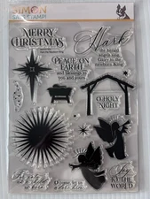 Simon Says Stamp “Hark the New Born King” Stamp & Die Set – 6x8 2023 New