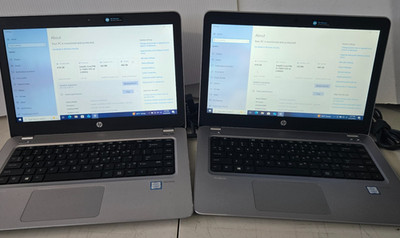 Lot of 2 HP ProBook 440 G4 Intel Core i3-7100U 2.40Ghz 8GB  500GB Win 10 Pro AC
