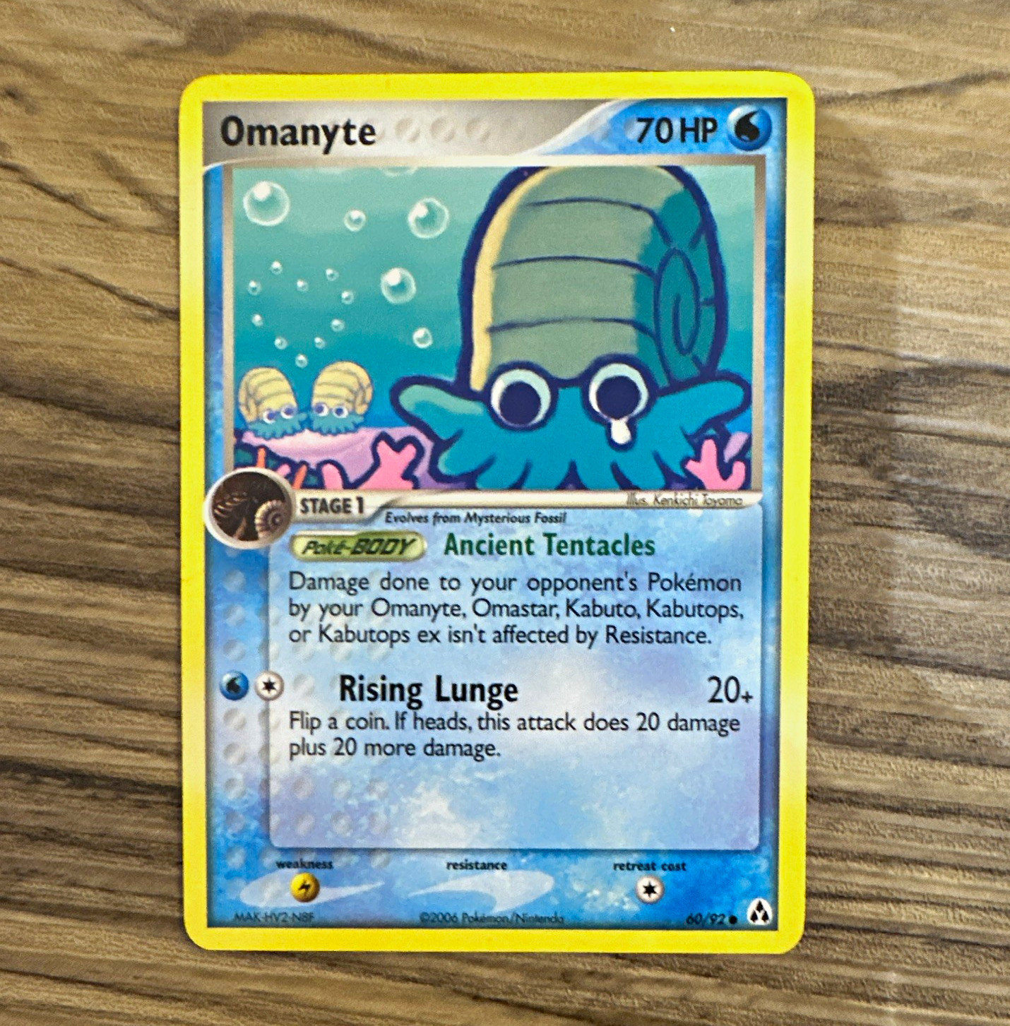 Nintendo Omanyte 60/92 Pokémon TCG EX Legend Maker Reverse Holo 70HP 2006