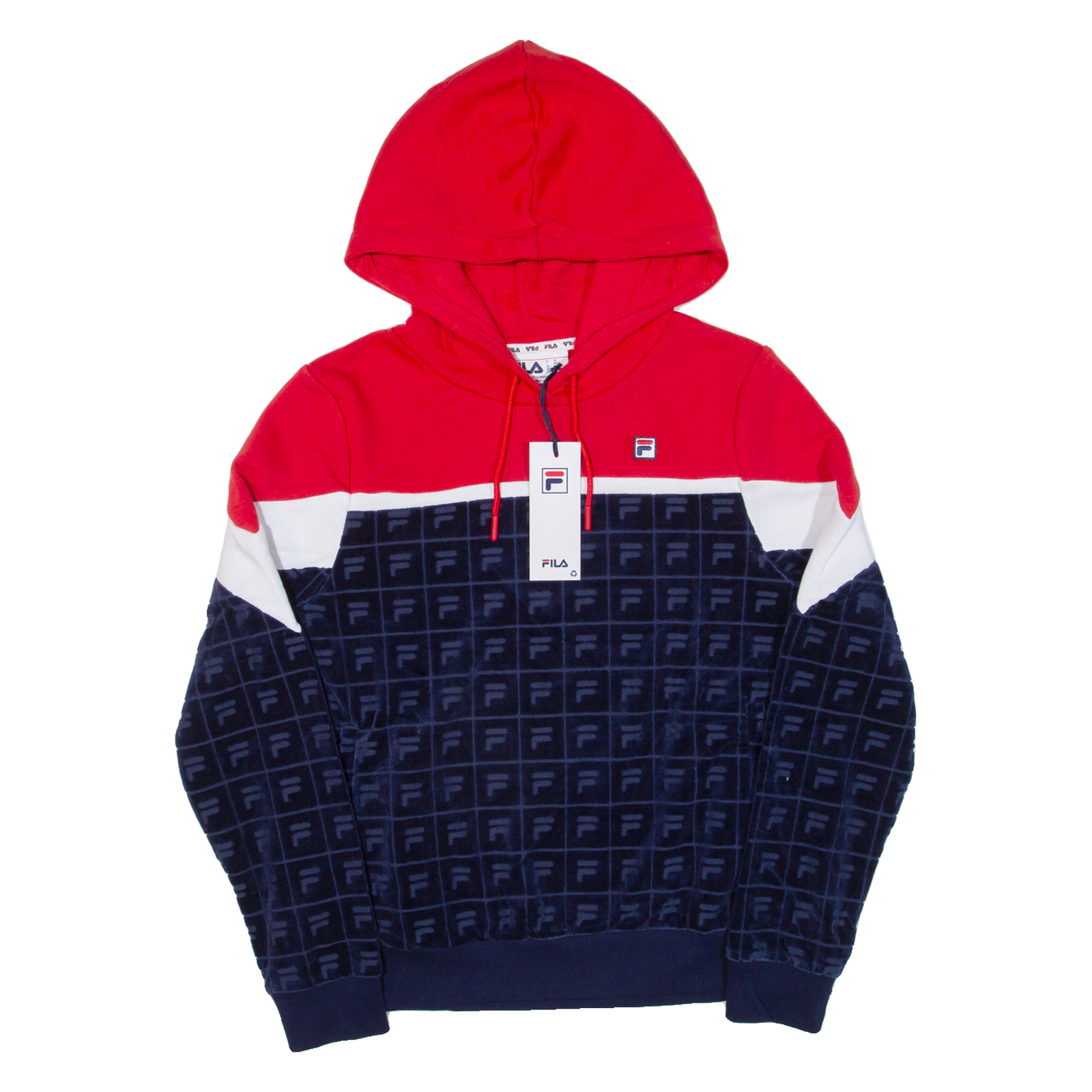 FILA Felpa con Cappuccio Uomo Blu S