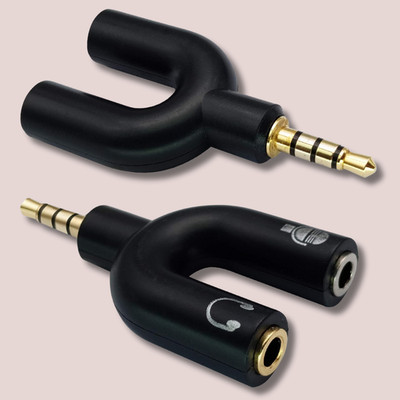 (2-Pack) 3.5mm Stereo Audio Male to 2 Female Headphone Splitter Cable Adapter