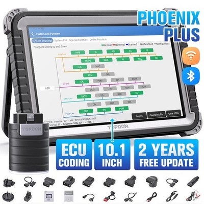 2026 TOPDON Phoenix Plus Bidirectional Car Diagnostic Scanner Tool Online Coding