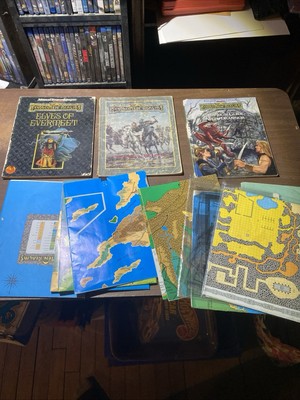 Forgotten Realms 3 Books and 10 maps plus more lot Advanced Dungeons And Dragons