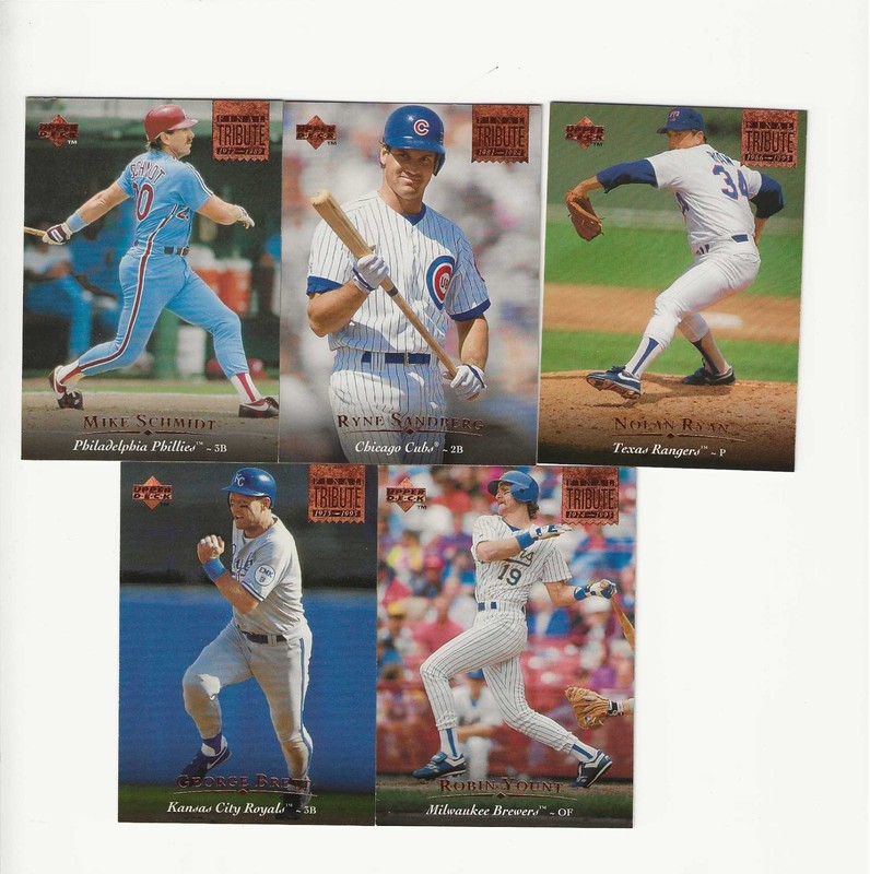 Final Tribute 1995 Upper Deck Five cards of HOF – see list below no offers