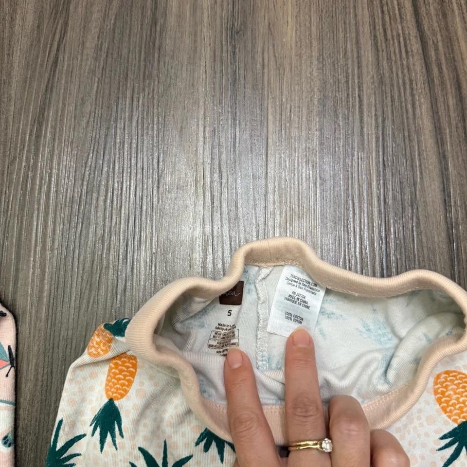 4 of Tea collection Hanna Anderson toddler size 4-5T capri shorts pajama - Image 3 of 4