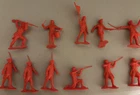 Marx Revolutionary COLONIAL  in  RARE RED Not Blue..... mint complete set