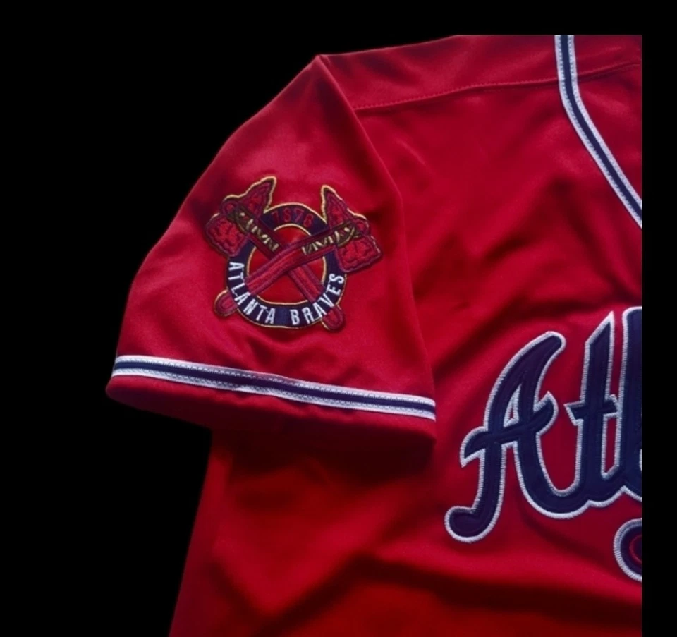 Deion Sanders Atlanta Braves Jersey 1992 World Series Stitched Throwback SALE! - Image 3 of 4