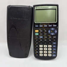 Texas Instruments TI-83 Plus Graphing Calculator Black w/Cover Tested & Working