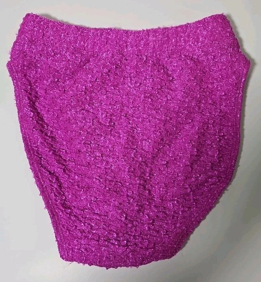 Newport News SUNSTREAK High Waist Cut Bikini Bottoms Swim Pink Boucle Sz 10 - Image 3 of 4