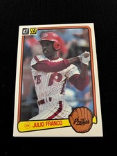JULIO FRANCO ROOKIE 1983 DONRUSS PHILADELPHIA PHILLIES #525 BASEBALL CARD. rookie card picture