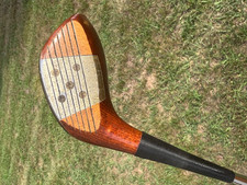 Vtg MacGregor Tourney M85W 4 Wood Persimmon Golf Club Metal Unique Face Insert!
