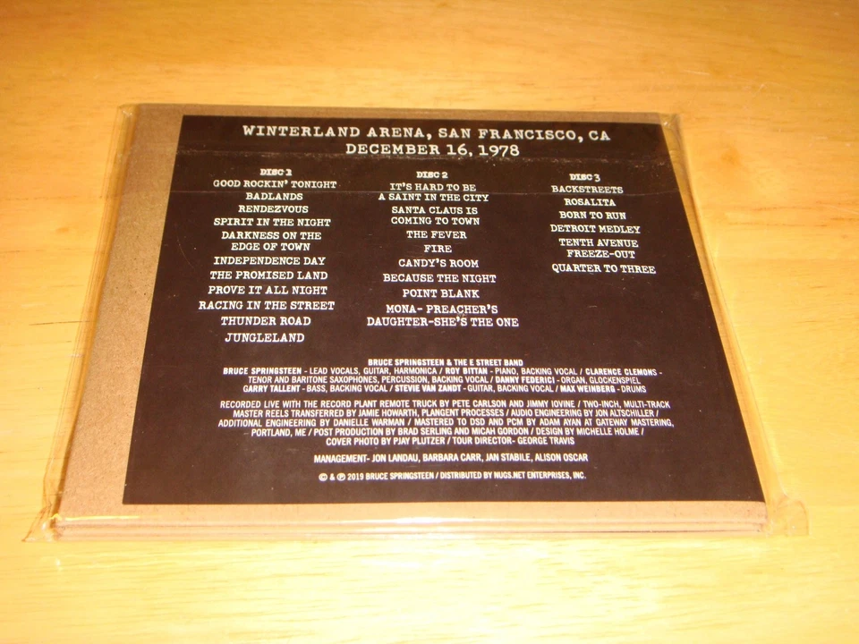 Bruce Springsteen Live 12/16/1978 Winterland San Francisco 3CD New Release - NEW - Image 4 of 4