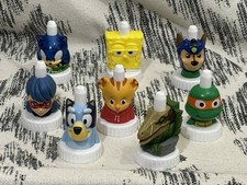 Lot Of 8 Good 2 Grow Juice Toppers Paw Patrol Characters Nickelodeon Bluey