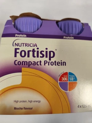 High Protein Drink, Nutricia, Fortisip, 18% mocha flavour 24 Bottles @125ml each