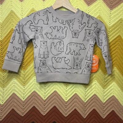 Topomini Boy's Wildlife L/S Shoulder Snap Pajama Top EH6 Brown Size 2T NWT