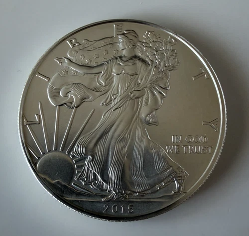 2015 $1 USA WALKING LIBERTY AMERICAN EAGLE .999 FINE SILVER DOLLAR COIN 1 OZ