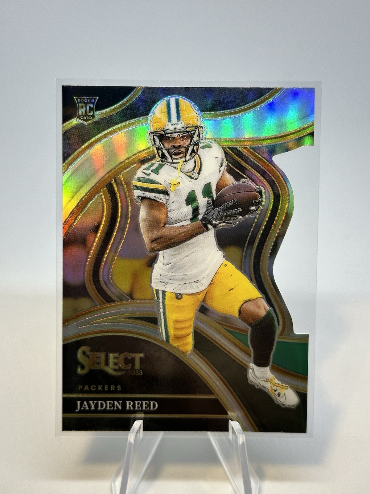 2023 Jayden Reed Select Black And Green Die Cut Club Level Rookie Card RC