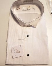 NEIL ALLYN TUXEDO SHIRT 2XL White Men's 37/38 WING COLLAR NEW w/TAGS Studs