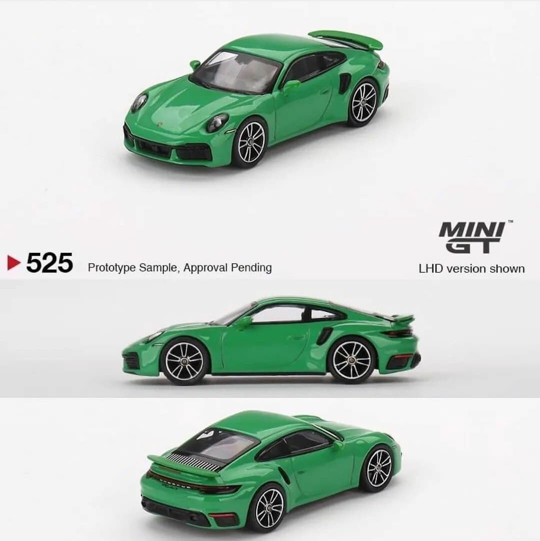 ミニカー MINI GT Porsche 911 Turbo S Python Green Mini GT 1:64 Petersen Porsche 911 Turbo S (Python Green