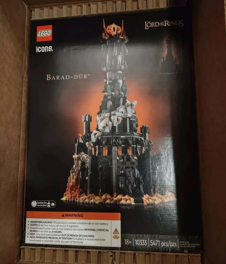 Lego 10333 Icons Lord of the Rings Barad-Dur 5471 pcs Sealed In