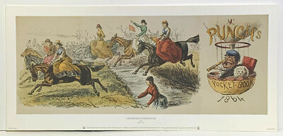 Lochtaschenbuch 1864 Eine ziemlich schnelle steile Jagd, Reproduktionsdruck