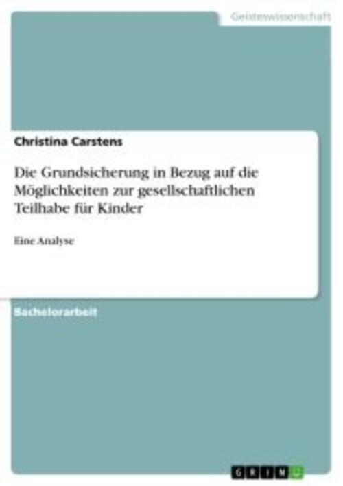 Thumbnail - Christina Carstens | Die Grundsicherung In Bezug Auf Die Möglichkeiten