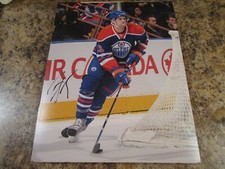 JUSTIN SCHULTZ SIGNED 8x10 MATTE PHOTO EDMONTON OILERS PITTSBURGH PENGUINS (A)