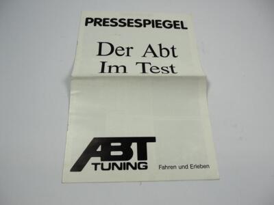 ABT Tuning Brochure Press Review of ABT in Test approx 1985 Audi 80 90 VW Golf GTI
