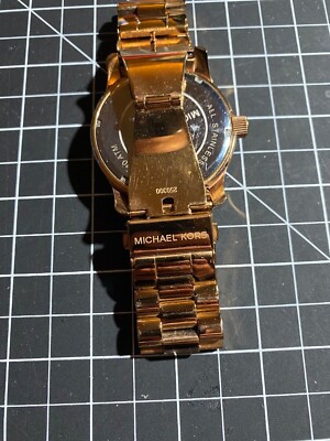 腕時計 MK5661 Michael Kors Runway Rose Gold Tone Crystal Pave MK Logo Dial Watch
