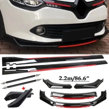 Front Bumper Lip Spoiler Splitter Body Side Skirt For Renault Clio MK2 Glossy